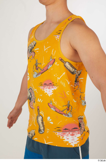 Lan dressed sports upper body yellow printed tank top 0002.jpg